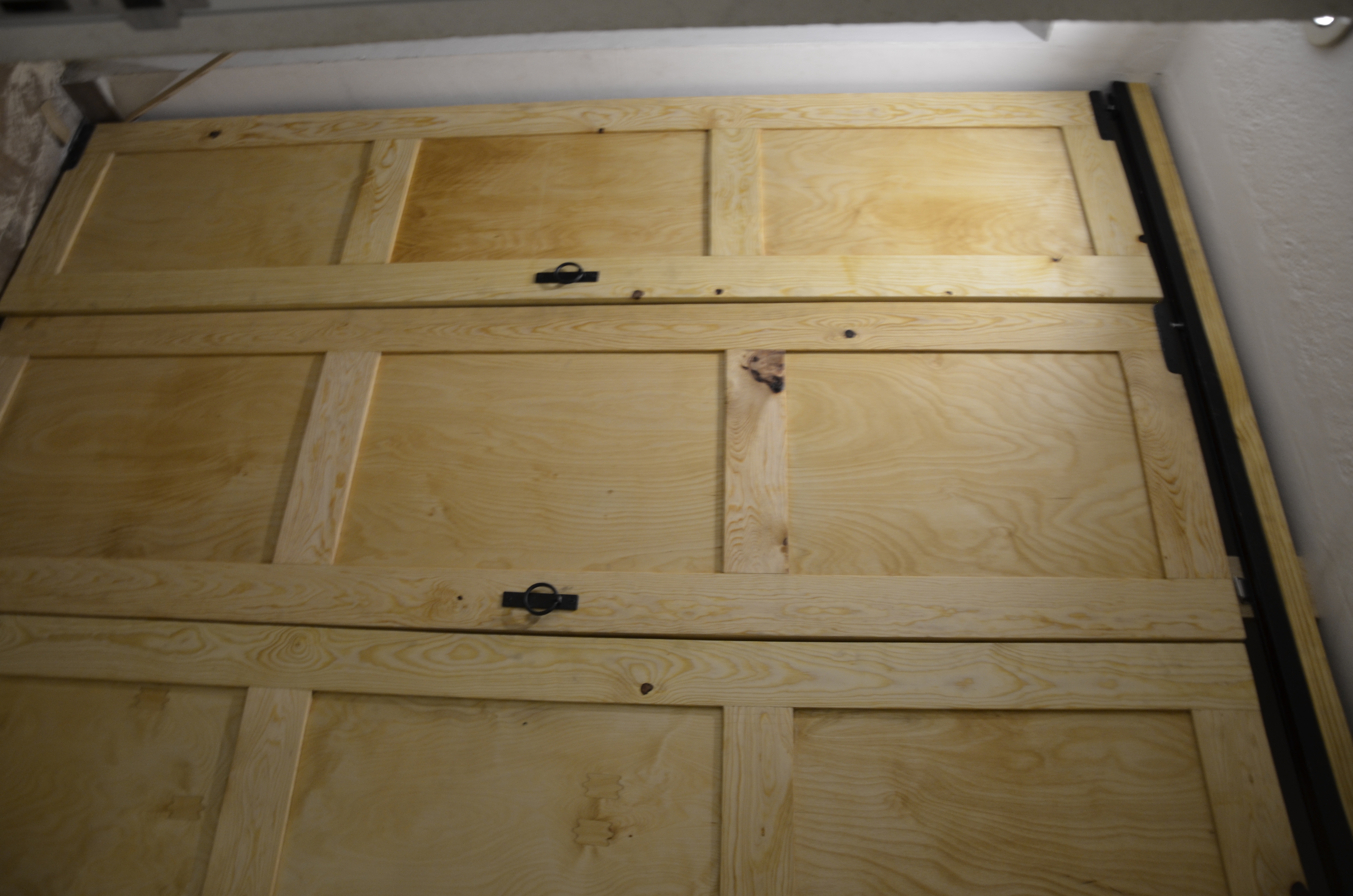 Closet de Pino Sólido Rústico Corredizo Plegable